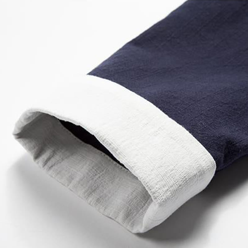 Buddha Stones, chińskie żaby, guziki, długi rękaw, otwarty przód, męska kurtka z bawełny i lnu, kimono - image 12