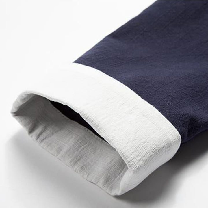 Buddha Stones, chińskie żaby, guziki, długi rękaw, otwarty przód, męska kurtka z bawełny i lnu, kimono - image 12