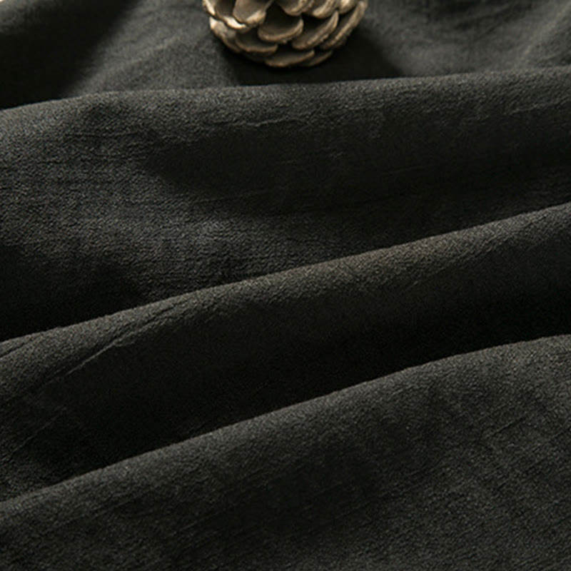 Męska kurtka kimono z długim rękawem i sznurowaniem z odkrytym przodem, z motywem kamieni Buddha Stones - image 4