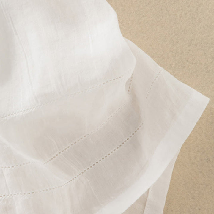 Letnia sukienka midi z bawełny z dekoltem w serek i krótkim rękawem "Buddha Stones" - image 32