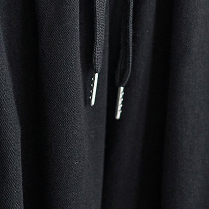 Spodnie damskie z szerokimi nogawkami i kieszeniami w stylu retro z Buddha Stones i rozcięciem na nogawce - image 15