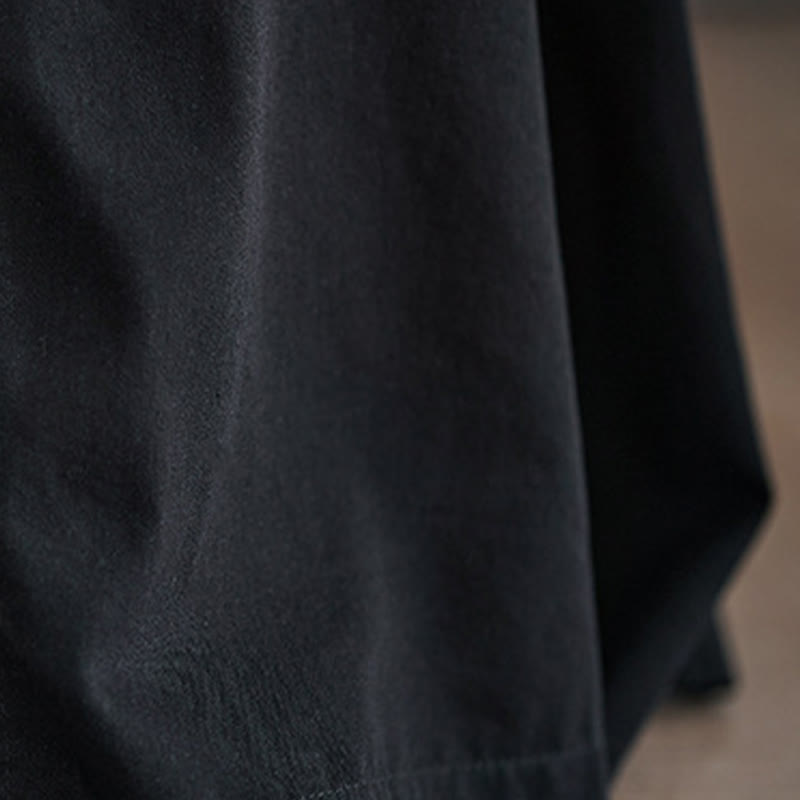 Spodnie damskie z szerokimi nogawkami i kieszeniami w stylu retro z Buddha Stones i rozcięciem na nogawce - image 17