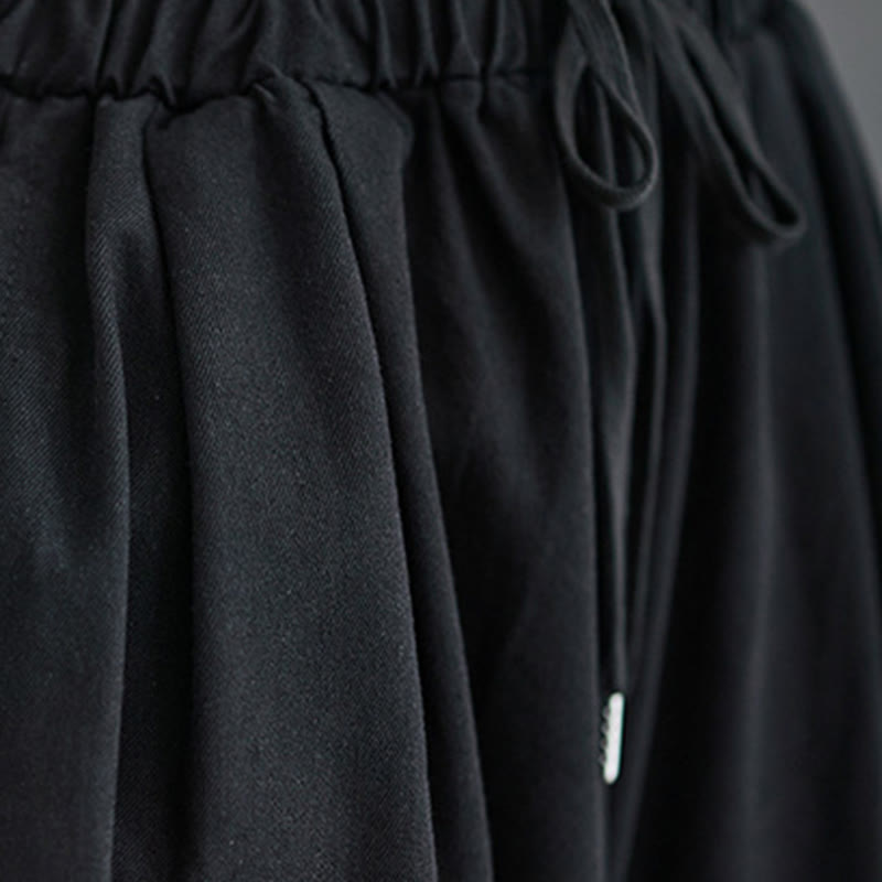 Spodnie damskie z szerokimi nogawkami i kieszeniami w stylu retro z Buddha Stones i rozcięciem na nogawce - image 14