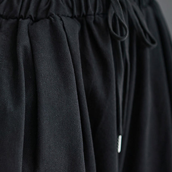 Spodnie damskie z szerokimi nogawkami i kieszeniami w stylu retro z Buddha Stones i rozcięciem na nogawce - image 14