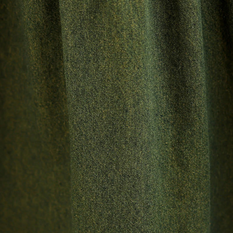 Sukienka maxi damska z długimi rękawami i kieszeniami, w kolorze ciemnooliwkowym z motywem Buddha Stones - image 10