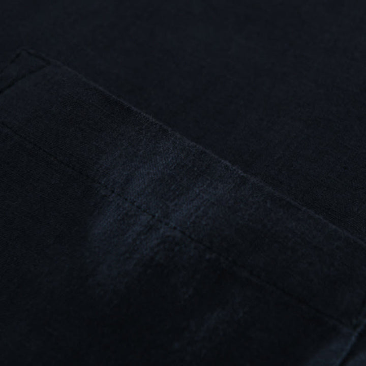 Koszula męska z długim rękawem i guzikami w jednolitym kolorze z motywem Buddha Stones, lniana - image 10