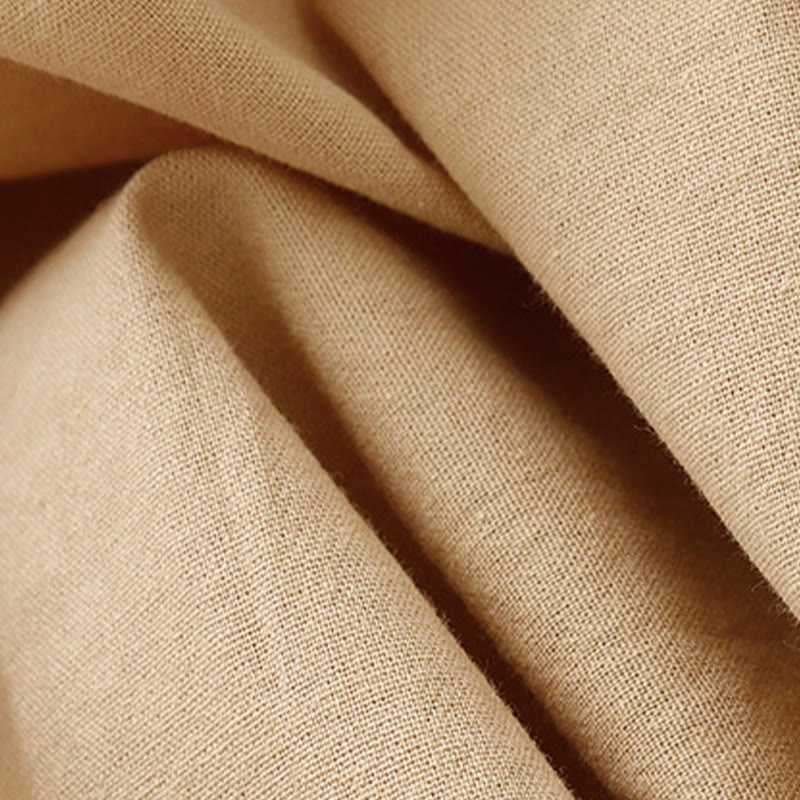 Sukienka midi Buddha Stones z długimi rękawami i prostymi klapami, z kieszeniami i wiosennymi wzorami - image 14