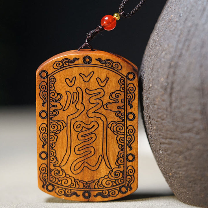 Naszyjnik z Buddha Stones z piorunem uderzonym w drewno Jujube, smok Yin Yang Bagua, ochrona - image 5