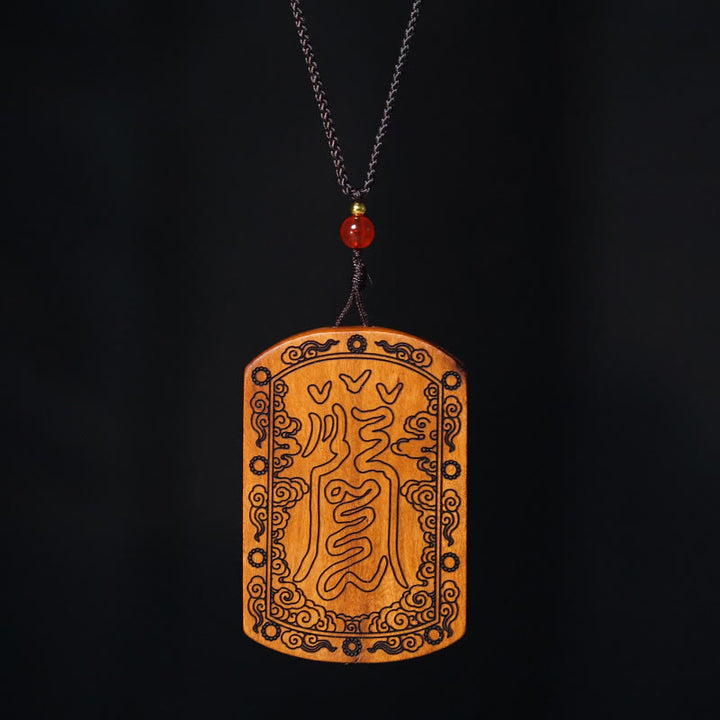 Naszyjnik z Buddha Stones z piorunem uderzonym w drewno Jujube, smok Yin Yang Bagua, ochrona - image 10