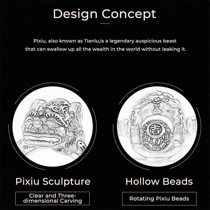 Obrotowy pierścień z miedzianą monetą i Buddha Stones, szczęśliwym feng shui PiXiu - image 6