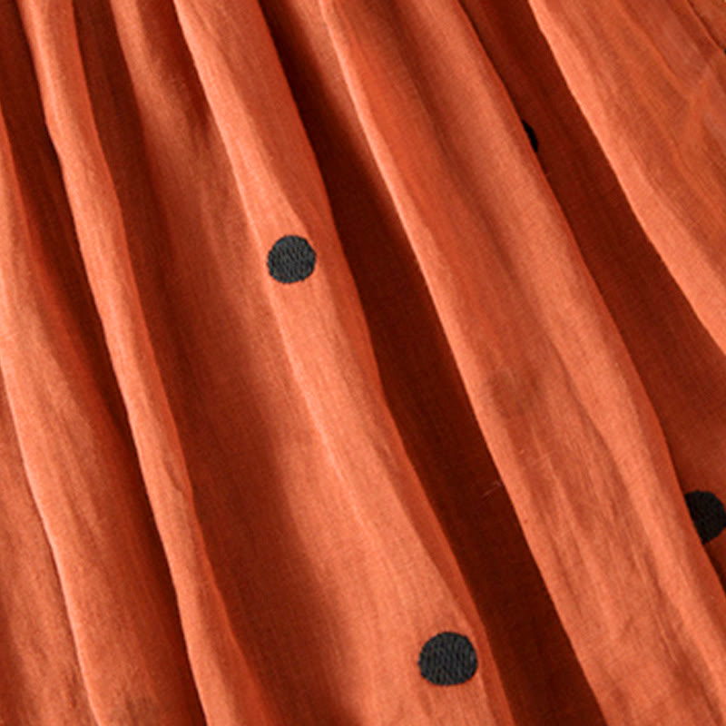 Spódnica plisowana damska w artystyczny wzór w kropki z Buddha Stones - image 35