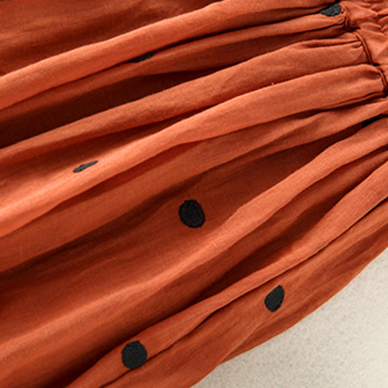 Spódnica plisowana damska w artystyczny wzór w kropki z Buddha Stones - image 36