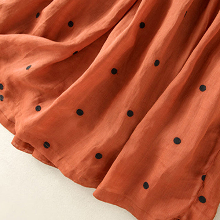 Spódnica plisowana damska w artystyczny wzór w kropki z Buddha Stones - image 34