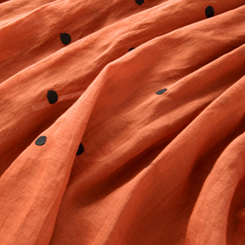 Spódnica plisowana damska w artystyczny wzór w kropki z Buddha Stones - image 37