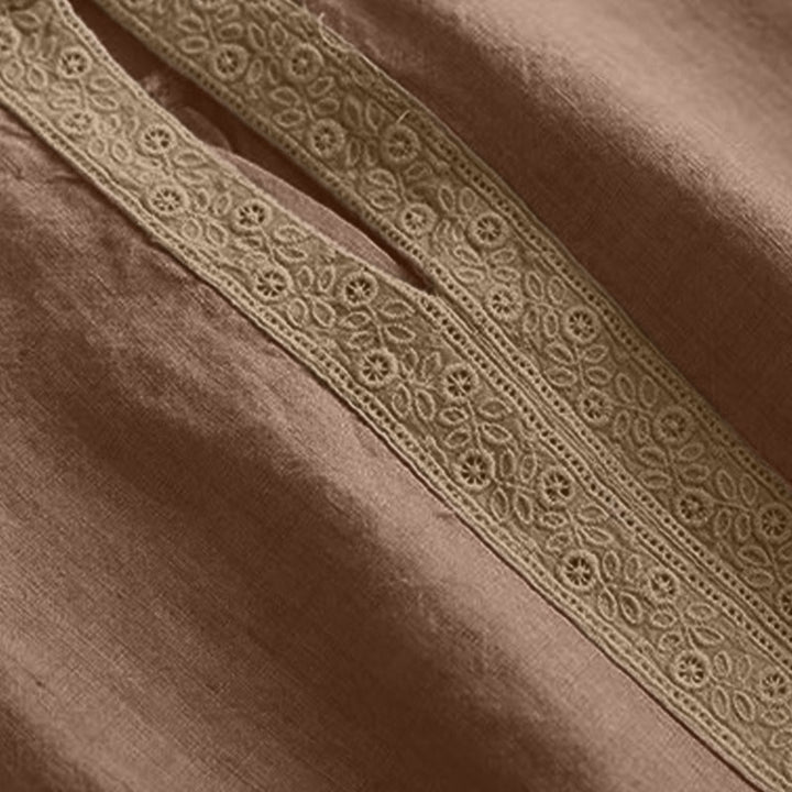 Koszula damska Buddha Stones, swobodna, gładka, z okrągłym dekoltem i rękawami trzy czwarte - image 5