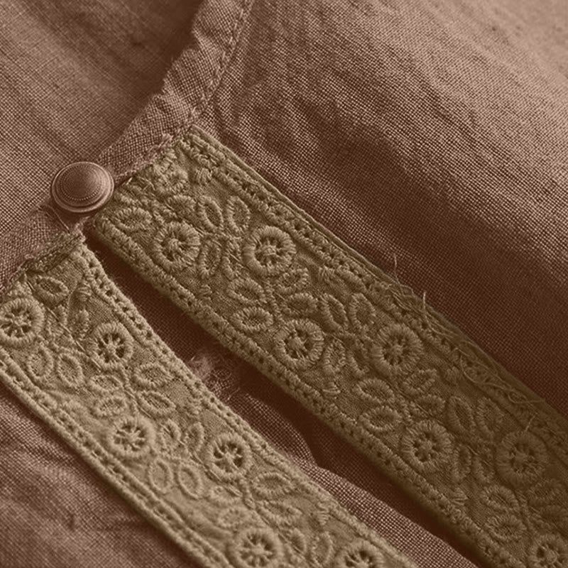 Koszula damska Buddha Stones, swobodna, gładka, z okrągłym dekoltem i rękawami trzy czwarte - image 12