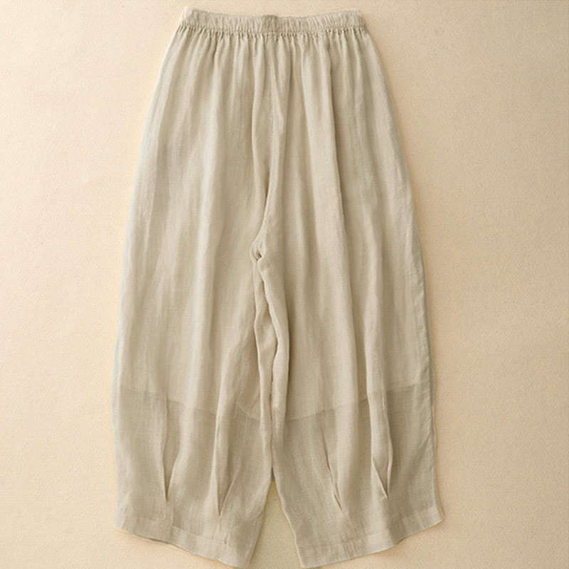 Buddha Stones damskie z kieszeniami i luźnymi, podwójnymi warstwami i długością 7-8. - image 25