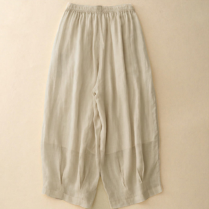 Buddha Stones damskie z kieszeniami i luźnymi, podwójnymi warstwami i długością 7-8. - image 25