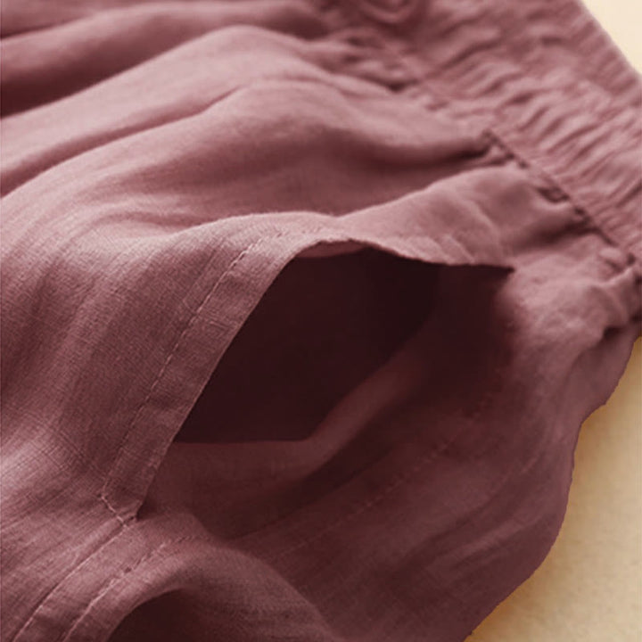 Buddha Stones damskie z kieszeniami i luźnymi, podwójnymi warstwami i długością 7-8. - image 18