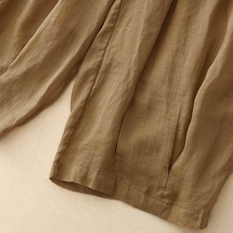 Buddha Stones damskie z kieszeniami i luźnymi, podwójnymi warstwami i długością 7-8. - image 1