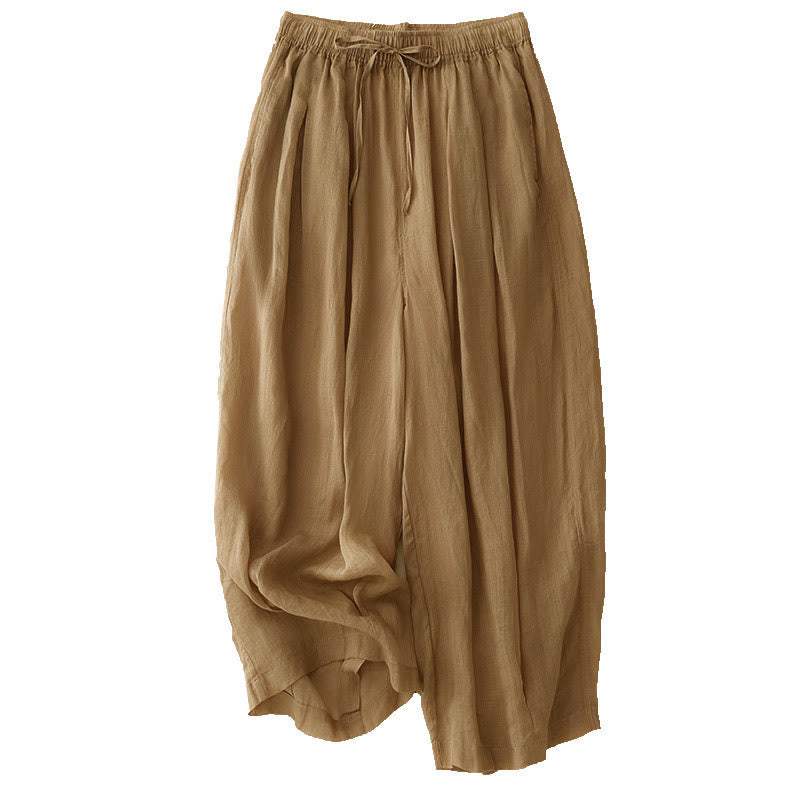 Buddha Stones damskie z kieszeniami i luźnymi, podwójnymi warstwami i długością 7-8. - image 5