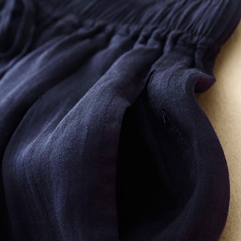 Buddha Stones damskie z kieszeniami i luźnymi, podwójnymi warstwami i długością 7-8. - image 9