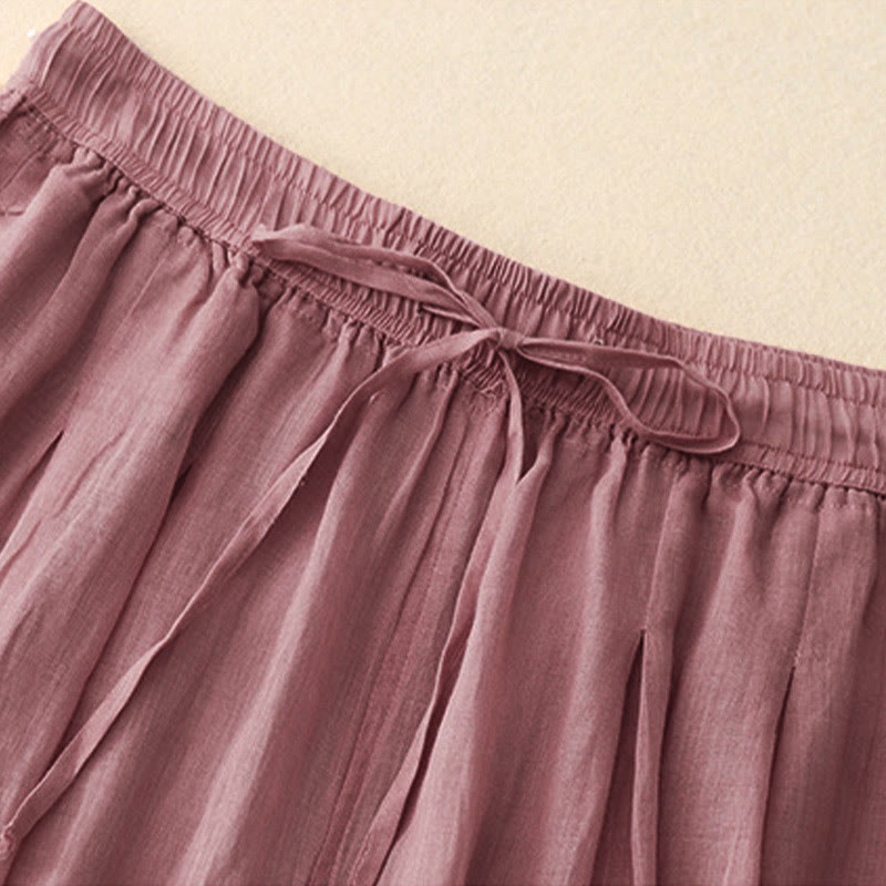 Buddha Stones damskie z kieszeniami i luźnymi, podwójnymi warstwami i długością 7-8. - image 17