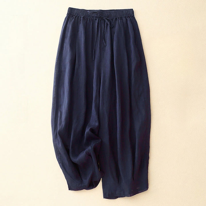 Buddha Stones damskie z kieszeniami i luźnymi, podwójnymi warstwami i długością 7-8. - MidnightBlue - US8-10，UK/AU12-14，EU40-42 (2XL) - image 6