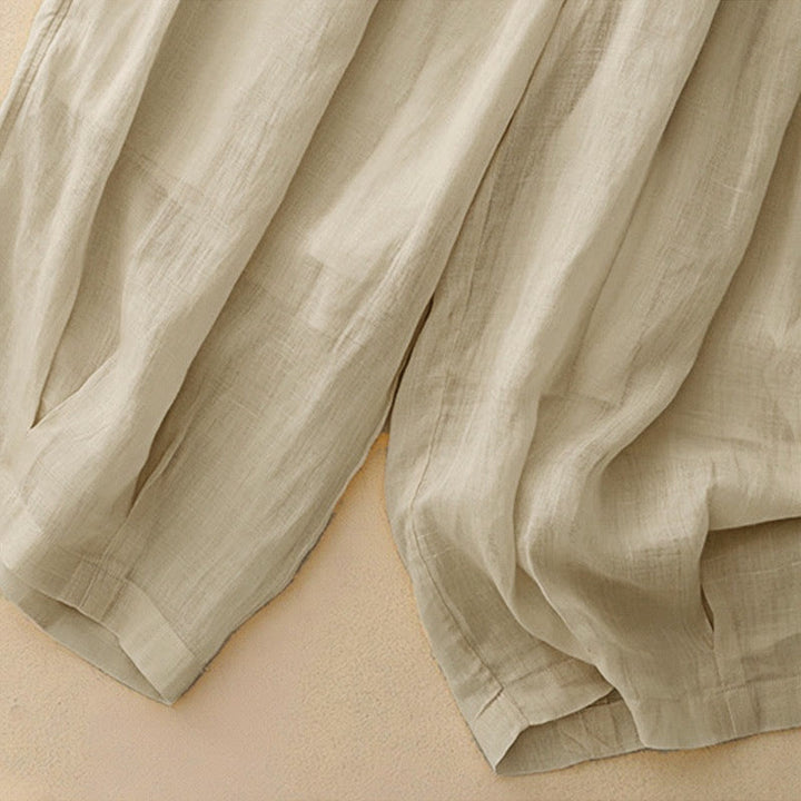 Buddha Stones damskie z kieszeniami i luźnymi, podwójnymi warstwami i długością 7-8. - image 26