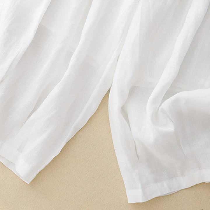 Buddha Stones damskie z kieszeniami i luźnymi, podwójnymi warstwami i długością 7-8. - image 13