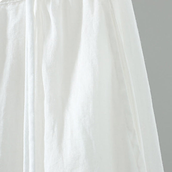 Spódnica damska z frędzlami w kolorze letnich Buddha Stones w stylu retro z kieszeniami - image 7