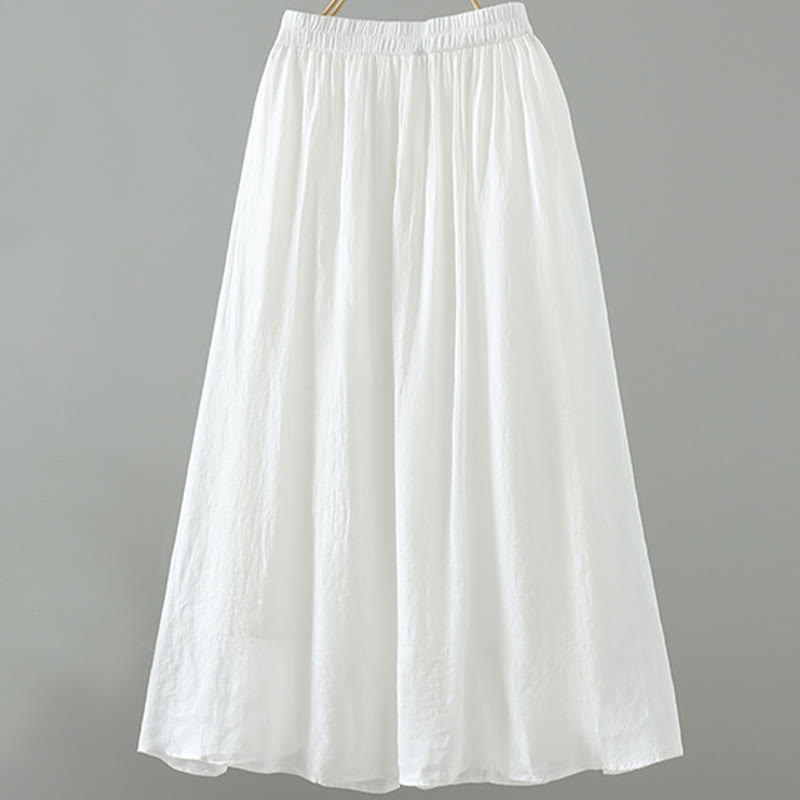 Spódnica damska z frędzlami w kolorze letnich Buddha Stones w stylu retro z kieszeniami - image 6