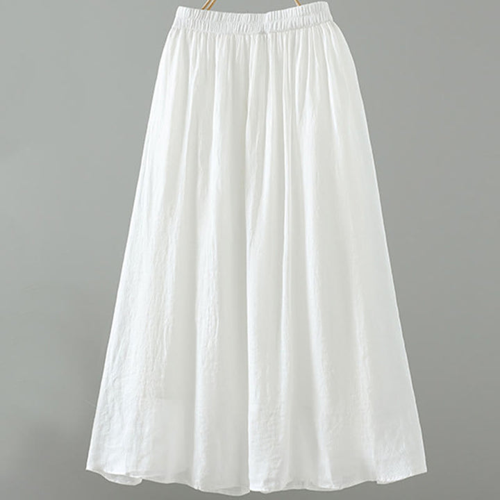 Spódnica damska z frędzlami w kolorze letnich Buddha Stones w stylu retro z kieszeniami - image 6