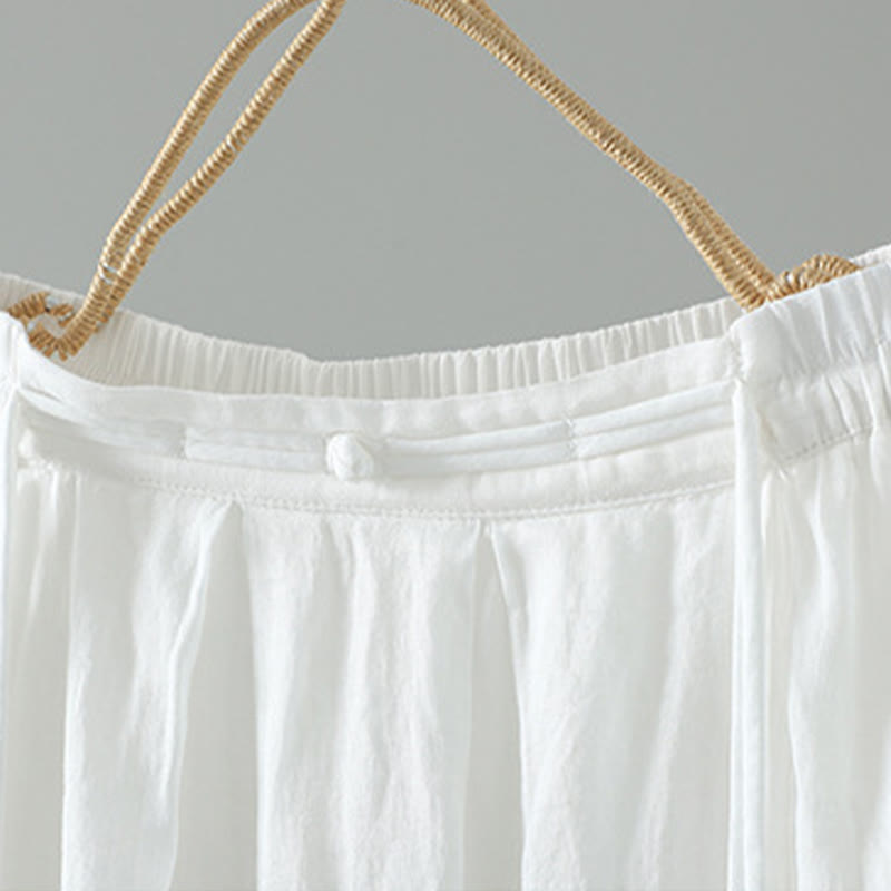 Spódnica damska z frędzlami w kolorze letnich Buddha Stones w stylu retro z kieszeniami - image 9