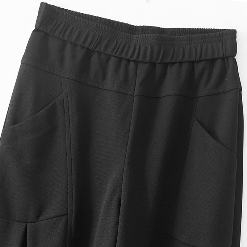 Damskie spodnie termiczne Buddha Stones w stylu casual vintage z wysokim stanem i kieszeniami - image 11
