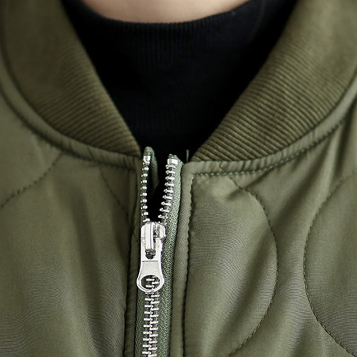 Kurtka damska z długim rękawem i kieszeniami z bawełny Buddha Stones z prostym zamkiem błyskawicznym - image 6