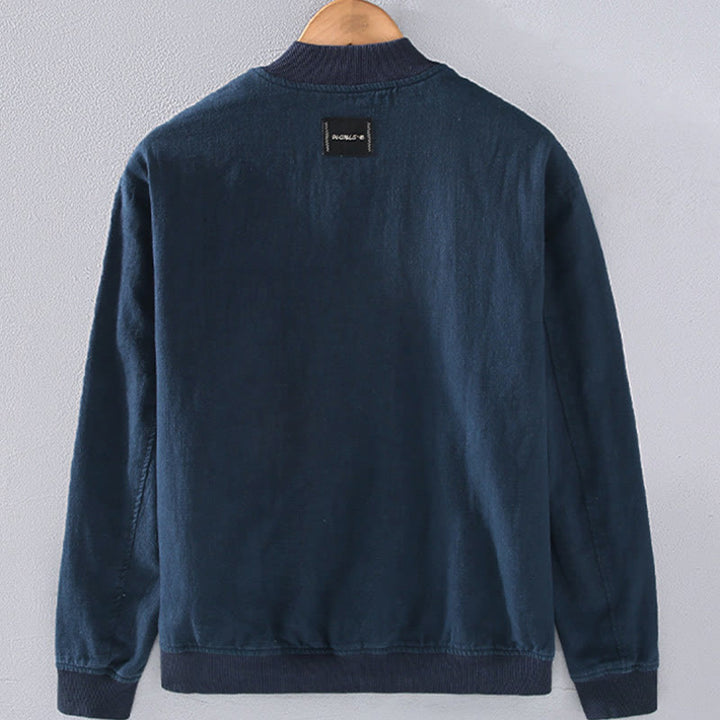 Kurtka Buddha Stones zimowa z długim rękawem, bawełną i lnem, z kieszeniami, zapinana na zamek błyskawiczny i stójką - image 3