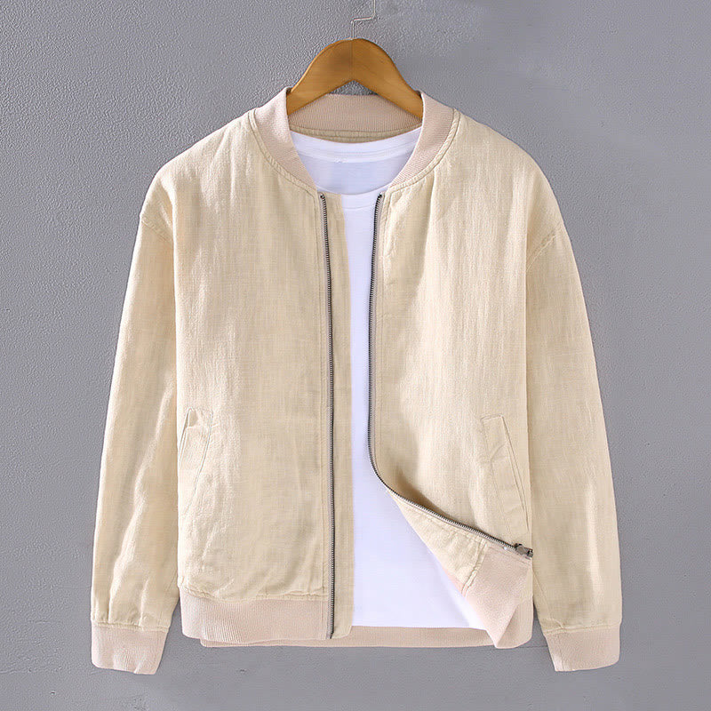 Kurtka Buddha Stones zimowa z długim rękawem, bawełną i lnem, z kieszeniami, zapinana na zamek błyskawiczny i stójką - Jasnozłoty - US/UK/AU42， EU52 (3XL) - image 13