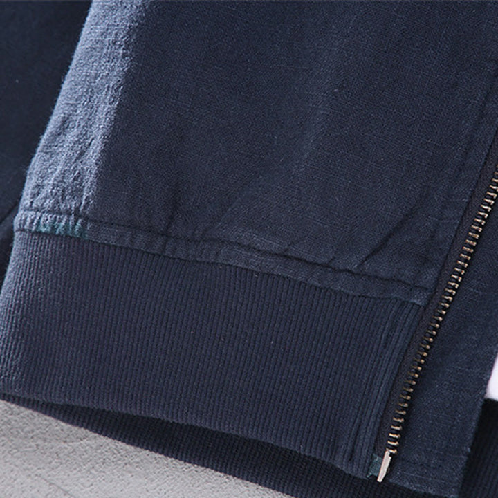 Kurtka Buddha Stones zimowa z długim rękawem, bawełną i lnem, z kieszeniami, zapinana na zamek błyskawiczny i stójką - image 10