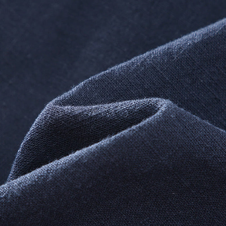 Kurtka Buddha Stones zimowa z długim rękawem, bawełną i lnem, z kieszeniami, zapinana na zamek błyskawiczny i stójką - image 7