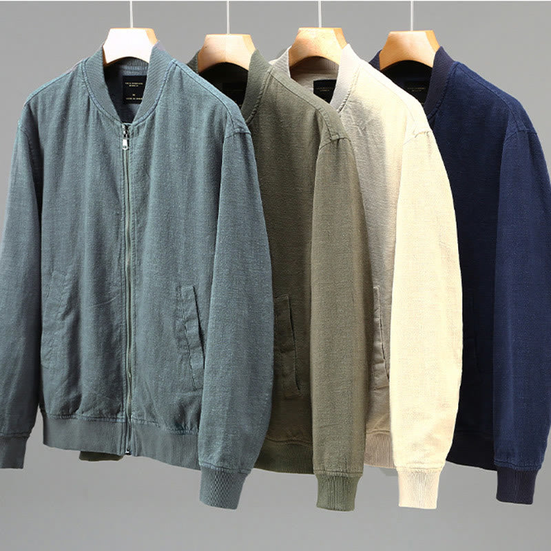 Kurtka Buddha Stones zimowa z długim rękawem, bawełną i lnem, z kieszeniami, zapinana na zamek błyskawiczny i stójką - image 14