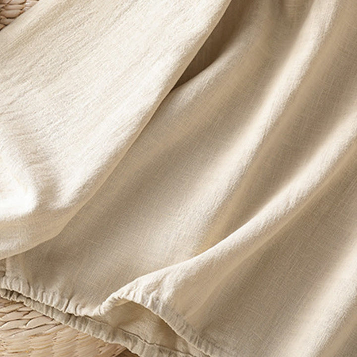 Koszula damska z długim rękawem i bawełną i poliestrem "Buddha Stones" w swobodnym, prostym kroju - image 5