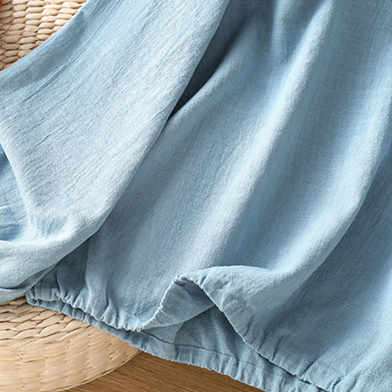 Koszula damska z długim rękawem i bawełną i poliestrem "Buddha Stones" w swobodnym, prostym kroju - image 13