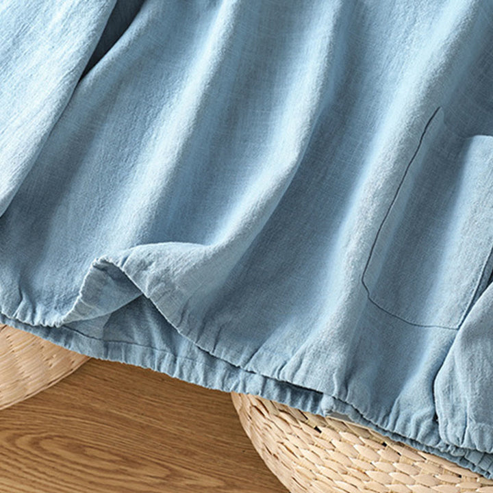 Koszula damska z długim rękawem i bawełną i poliestrem "Buddha Stones" w swobodnym, prostym kroju - image 14