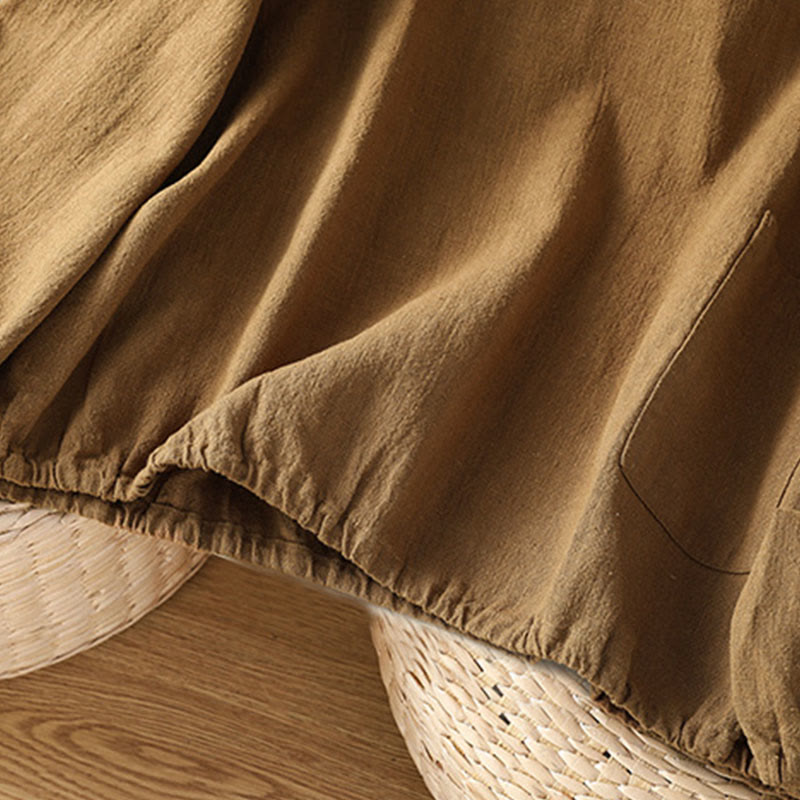 Koszula damska z długim rękawem i bawełną i poliestrem "Buddha Stones" w swobodnym, prostym kroju - image 21