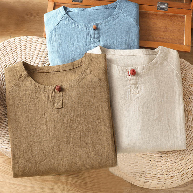 Koszula damska z długim rękawem i bawełną i poliestrem "Buddha Stones" w swobodnym, prostym kroju - image 23