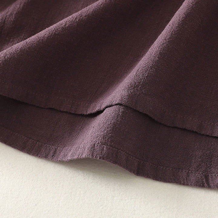 Koszula damska z długim rękawem z bawełny Buddha Stones, swobodna, gładka, z żabimi guzikami - image 5