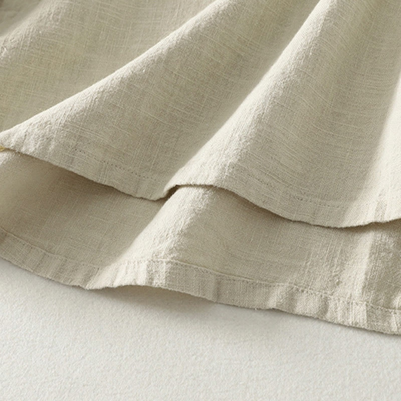 Koszula damska z długim rękawem z bawełny Buddha Stones, swobodna, gładka, z żabimi guzikami - image 14