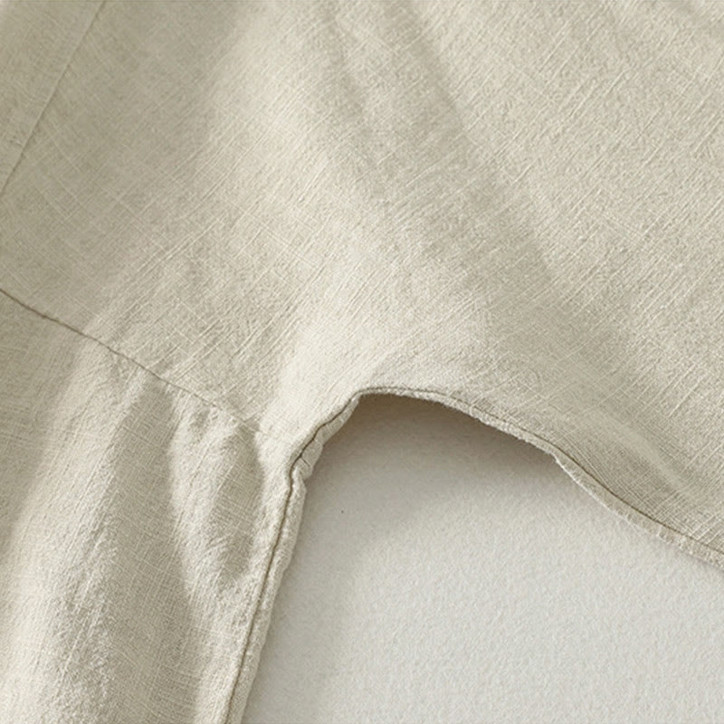 Koszula damska z długim rękawem z bawełny Buddha Stones, swobodna, gładka, z żabimi guzikami - image 9