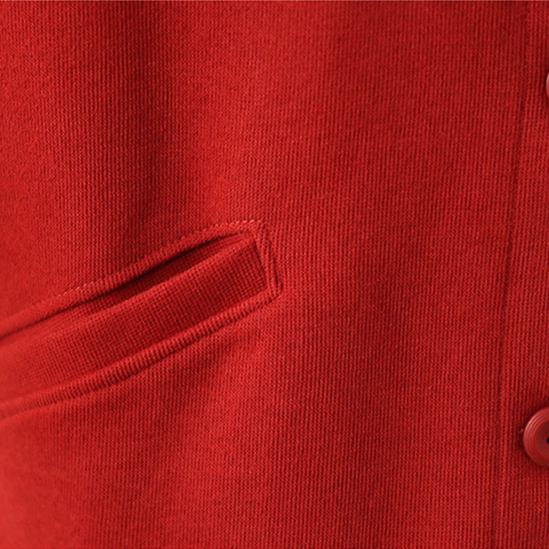 Kurtka damska z długim rękawem i kieszeniami z bawełny Buddha Stones w jednolitym kolorze - image 12